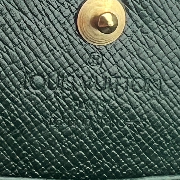 Auth. Louis Vuitton Taiga Porte Mannaie Boite Leather Coin Purse Wallet Mini Vtg - Picture 8 of 13